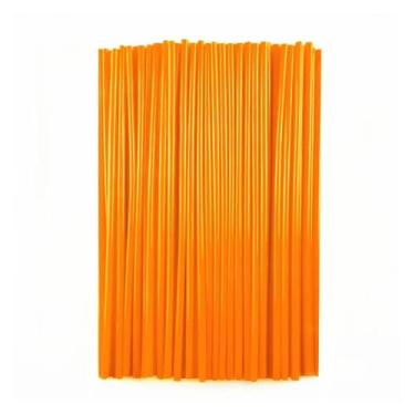 Imagem de jininshengxindianzi 72 Pieces/Bag Off-road Vehicle Motorcycle Universal Spokes Decorative Steel Wire Hub Spoke Sleeve Mountain Bike Spoke Sleeve(Orange 72pieces)