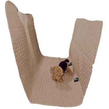 Imagem de Capa Protetora para Banco de Carro, Impermeável Universal, Dianteiro e Traseiro, Unidade e Kits de 2 e 3 Peças, Microfibra Matelada (Avelã, Traseiro Padrão)