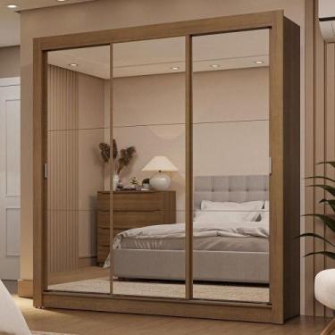 Imagem de Guarda-roupa Casal 3 Portas Correr 2 Gavetas Rustic Sublime - MADESA