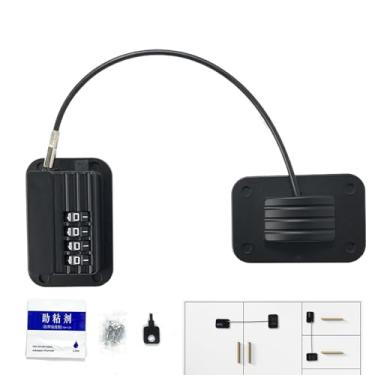 Imagem de Rrlihjgu Tranca Para Frigorífico Para Crianças | Travas De Frigorífico À Prova De Criança Para Armário,Acessórios de Segurança Adesivos Com Fecho Para Gavetas de Cozinha Portas Corrediças