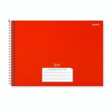Imagem de Caderno de Desenho Stiff Slim Premium Vermelho 80F - Jandaia