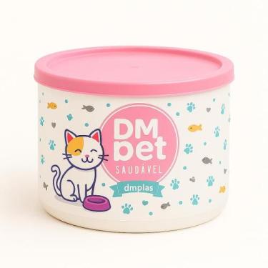 Imagem de Pote de Ração para Pets Unitário - DMPLAS, Gata, Rosa