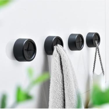 Imagem de Ganchos adesivos de toalha de prato de cozinha – Pacote com 4 suportes de toalha de mão iBetterLife para armário, gancho de toalha de pressão, suporte de pano de prato para casa de banho, cozinhas