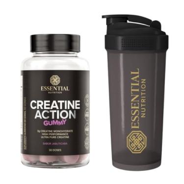 Imagem de Combo Essential Nutrition - Creatine Action 60 Gummys - Sabor Jabuticaba + Coqueteleira