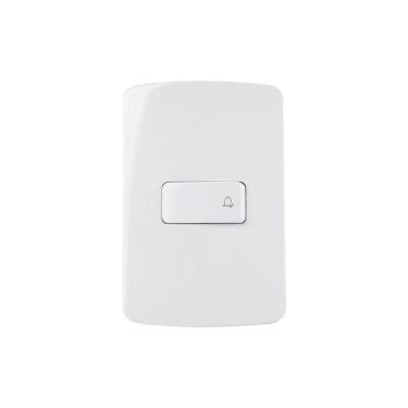 Imagem de Interruptor Pulsador Para Campainha Margirius B3 10a Com Placa 4x2 Branco