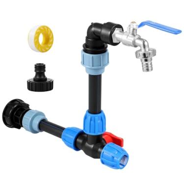 Imagem de Torneira de saída de 3,5 cm (1-3/10.2 cm) Tanque adaptador IBC, acessórios de substituição de conexão de mangueira para recipiente IBC de 1000 L, barril de chuva (Bule)