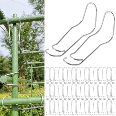 Imagem de Tzdxfgl Fivelas de conexão de treliça de planta, montagem de conector de gaiola de planta de aço, fivela de conexão de poste de escalada reutilizável, grampos de suporte de jardim braçadeira de