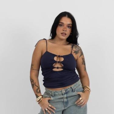 Imagem de Blusa Recortes Marinho - Martina Oficial, P