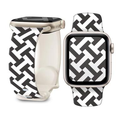 Imagem de Pulseira de relógio compatível com Apple Watch séries SE11 10 9 8 7 6 5 4 3 2 1 Utral (I Grid) de 38 mm, 40 mm, 41 mm e 42 mm com fecho clássico