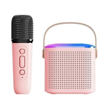 Imagem de Caixa De Som Bluetooth Portátil Mini Microfone Sem Fio Para Karaokê Áu