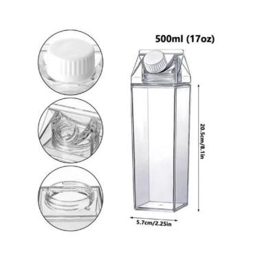 Imagem de Garrafas 500Ml Acrílico Tampa Vedada E Entrada Ar. Design