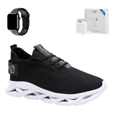 Imagem de Kit Tenis Esportivo Masculino + Smart Watch + Fone De Ouvido - Versitz