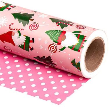 Imagem de Papel de Embrulho WRAPAHOLIC Reversível 43x10 m Natal