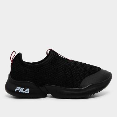 Imagem de Tênis Infantil Fila Funny Unissex, Preto, Vermelho, 33