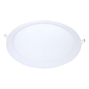 Imagem de Plafon Painel Led Redondo Embutir 24W 4000K Morno Slim 30Cm