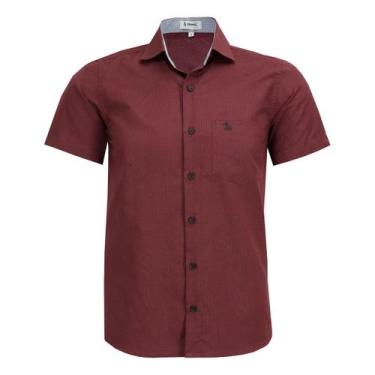 Imagem de Camisa Social Maquinetado Amil Manga Curta Com Bolso Passa Fácil 1907,
