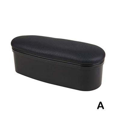 Imagem de Zhjvihx Caixa de Assento do Braço do Carro, Caixa Autoadesiva Confortável Resistente Macia de Couro Plutônio para o Acessório para o Veículo (Preto)