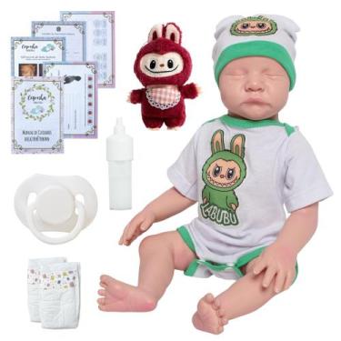 Imagem de Bebê Reborn Realista Recém Nascido Olho Fechado 42cm Banho - Cegonha R