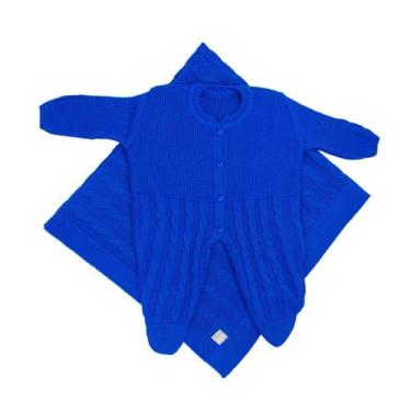 Imagem de Saída de Maternidade Trançado - Kowak, Azul, Bic, RN