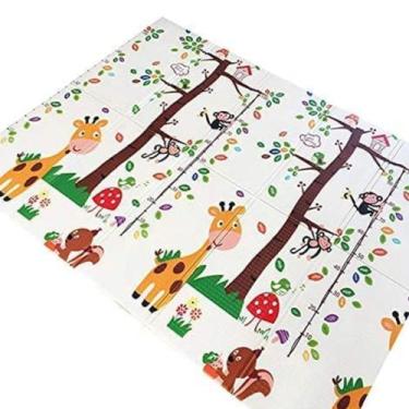 Imagem de Tapete Tatame Bebê Infantil Dupla Face Emborrachado Dobrável Impermeáv