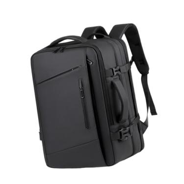 Imagem de KiBcsLic Mochila para laptop expansível para jogos, masculina, para viagens diárias, negócios e trabalho, Preto
