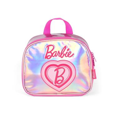 Imagem de Lancheira Térmica Barbie Pink Holográfica Escolar Meninas
