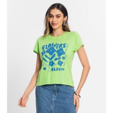 Imagem de Blusa T-Shirt Feminina Estampada Select Verde-Feminino