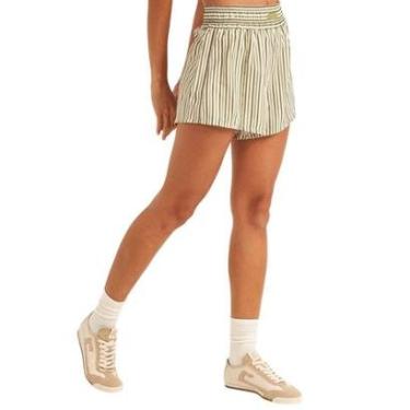 Imagem de Short Colcci Curto Em Nylon Listrado Verde Feminino-Feminino