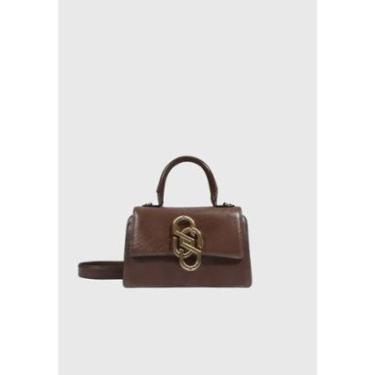Imagem de Bolsa Mini Satchel Soul Couro Marrom Schutz-Feminino