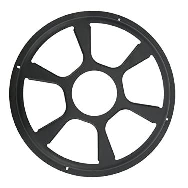 Imagem de KIMISS Capa protetora de alto-falante de áudio para carro porta alto-falante guarnição subwoofer grelha decorativa preta interior automotivo painel de alto-falante e grade (10 polegadas/25,4 cm)