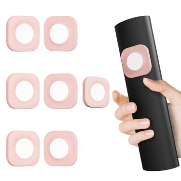 Imagem de Vaszu Suporte magnético para controle remoto autoadesivo, pacote com 6, organizador de silicone atualizado, suporte de parede para TV, ventilador e ar condicionado, controle remoto 6 rosa
