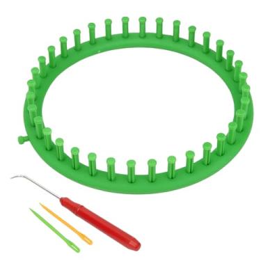 Imagem de ZHLKHIOP 1 tear de chapéu, kit de tear de tricô com 3 agulhas de crochê, máquina de cachecol e chapéu, tear de tecelagem fácil de usar para iniciantes e artesãos avançados, material plástico durável