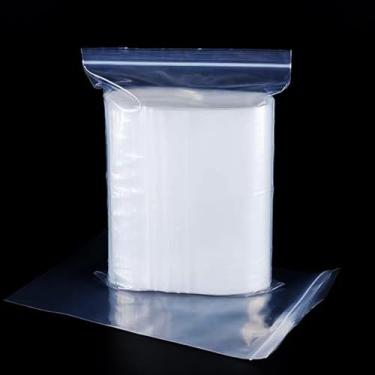 Imagem de Sacos de armazenamento de 7,6 x 10 cm de 2 mm, 100 peças de plástico, bolsa pequena com zíper transparente para armazenamento de doces e pequenas empresas
