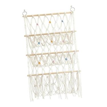 Imagem de Baoblaze Rede de parede para bichos de pelúcia, organizador de canto para quarto, decoração branca, para meninos e meninas, livros, brinquedos, 3 Níveis