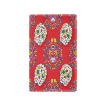 Imagem de CEBUGI Placa de cobertura para interruptor de luz, caveiras de açúcar coloridas, capas de tomada duplex, capa de placa de parede inquebrável, tamanho padrão 11 x 6 cm