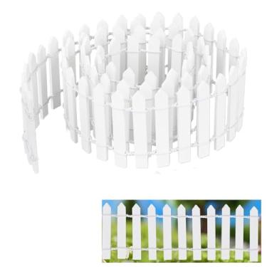 Imagem de Mini cerca de jardim de fadas de 88 cm, pequena cerca decorativa de madeira, decoração de vaso de flores DIY, ornamento em miniatura para casa de bonecas, micro paisagem, artesanato, vaso de plantas