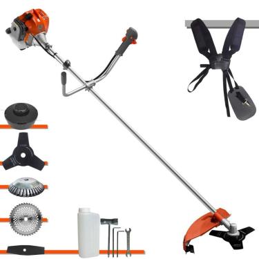 Imagem de Roçadeira Robusta Tekna RL520AC-G2 À Gasolina 52cc 13.000rpm 2HP Com Kit 3 Lâminas de Corte, Carretel de Nylon e Escova de Aço Circular 38 Cerdas