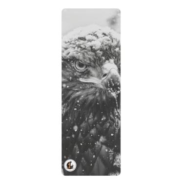 Imagem de Scacco Matto Tapete de borracha para ioga com urso águia de inverno – Tapete antiderrapante para exercícios e ioga, pilates e exercícios em casa