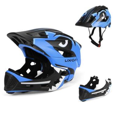 Imagem de Capacete de bicicleta LIXADA Kids ajustável removível para rosto intei