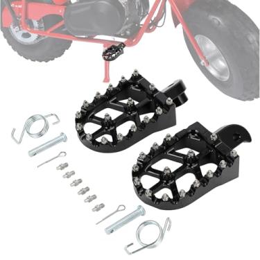Imagem de IUVWISN Mini Bike Foot Pegs Mais Largo Estilo Mx Footpegs Descanso De Pé Cnc Para Ct200U Ct200U-Ex Bt200X Ct100U Mega Moto Trail 100Cc 212Cc 196Cc Preto