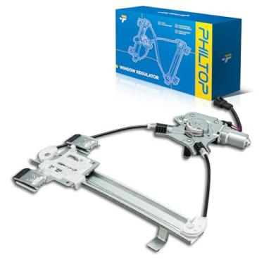 Imagem de PHILTOP Regulador de vidro elétrico do lado do passageiro traseiro direito 741-391 com motor compatível com Chevrolet Tahoe 2007-2014, GMC Yukon 2007-2014, Cadillac Escalade 2007-2014