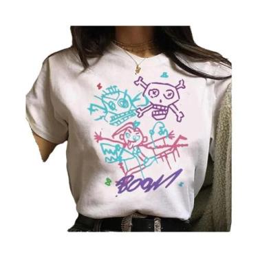 Imagem de Camiseta Unissex Jinx Arcane Monkey Anime Cosplay Estilo Grunge Estéti