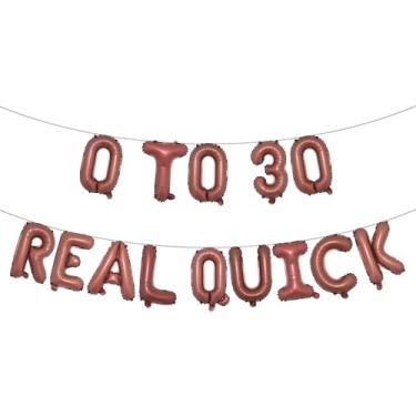 Imagem de Banner de balão rápido de 0 a 30, decorações de aniversário de 30 anos para ele, decorações engraçadas de festa de 30 anos, decorações de aniversário de 30 anos (0 a 30 chocolate realmente rápido)