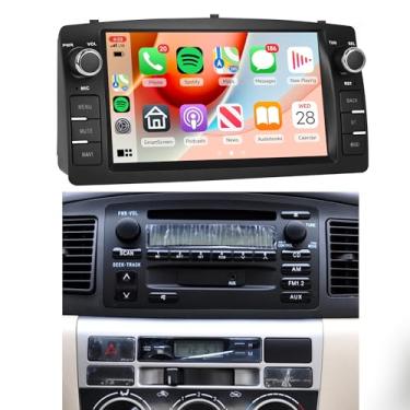 Imagem de Rádio estéreo automotivo 4 núcleos 4G + 64G Android CarPlay para Toyota Corolla E120 E130 2000-2004, Rimoody Car Stereo Android Auto GPS 17 polegadas, tela sensível ao toque, espelho, Wi-Fi, Bluetooth