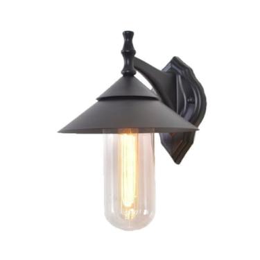 Imagem de Arandela retrô para ambientes externos, preto, vintage, lâmpada de parede externa de metal de ferro IP55, à prova d'água, luminárias externas para casa, pátio, varanda, porta, garagem