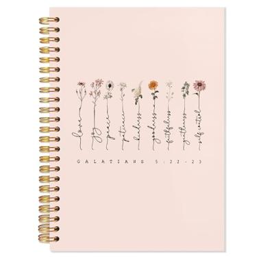 Imagem de YTRGI Caderno de diário cristão Be the Light, cadernos bíblicos de arco coquete para anotações, diários de escritura para escrever, diário de oração para mulheres, caderno espiral religioso 14 x 21 cm