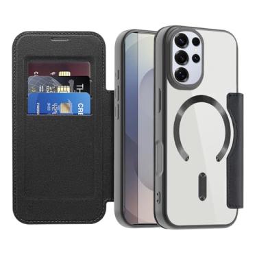 Imagem de Asuwish Capa de celular para Samsung Galaxy S23 Ultra 5G capa carteira magnética com protetor de tela de vidro temperado suporte para cartão RFID acessórios para celular S23Ultra 23S S 23 23Ultra 17.3