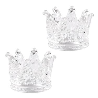 Imagem de KAZIPOP Crown Nail Dappen Dish Clear Dappen Dish Cups Glass Crystal Cup Acrylic Liquid Powder Dappen Monomer Dish Multifuncional Nail Art Suporte de caneta para arte de unhas, pincéis, decoração de