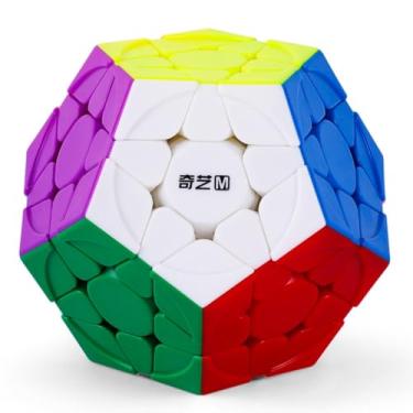 Imagem de Bukefuno QY Toys Megaminx QiHeng S2 M Cubo Magnético 3x3 Cubo Sem Adesivo Mágico Dodecaedro QiHeng V2 M Magnético 3x3x3 Pentagonal 2024 Velocidade Cubo Quebra-cabeça