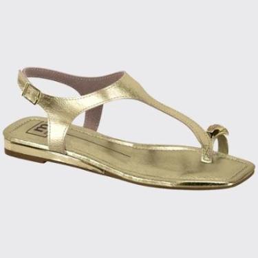 Imagem de Sandália Feminina Rasteira Anabela Dedal Botons Confort Moleca 5559.103.30838-Feminino